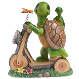 Solar lamp resin turtle cycling courtyard small night light decoration