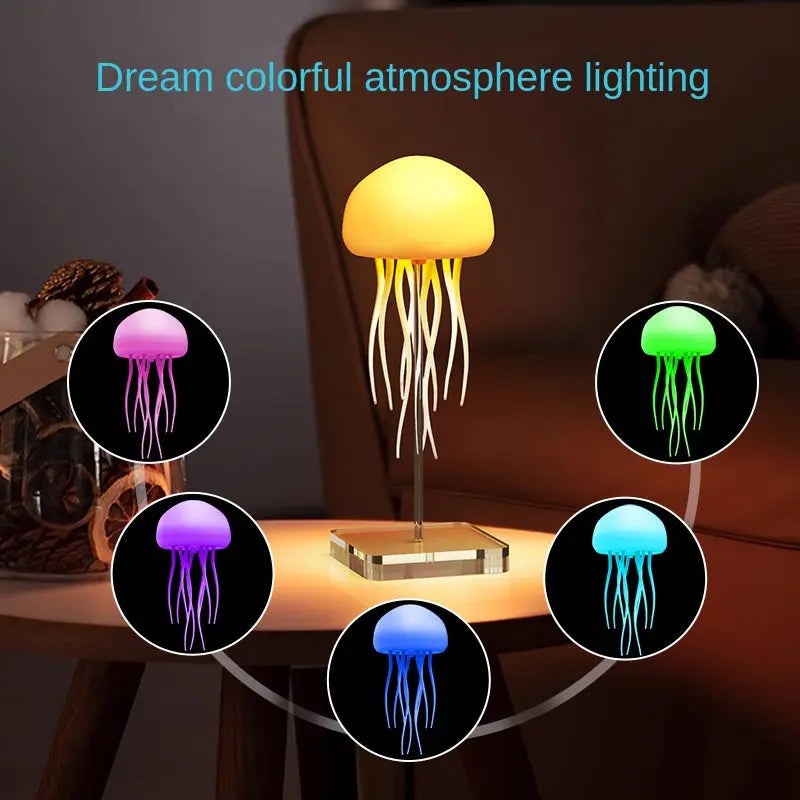 Hot sale voice-controlled jellyfish lamp atmosphere lamp night lamp smart tentacles full color gradient built-in battery eprolo