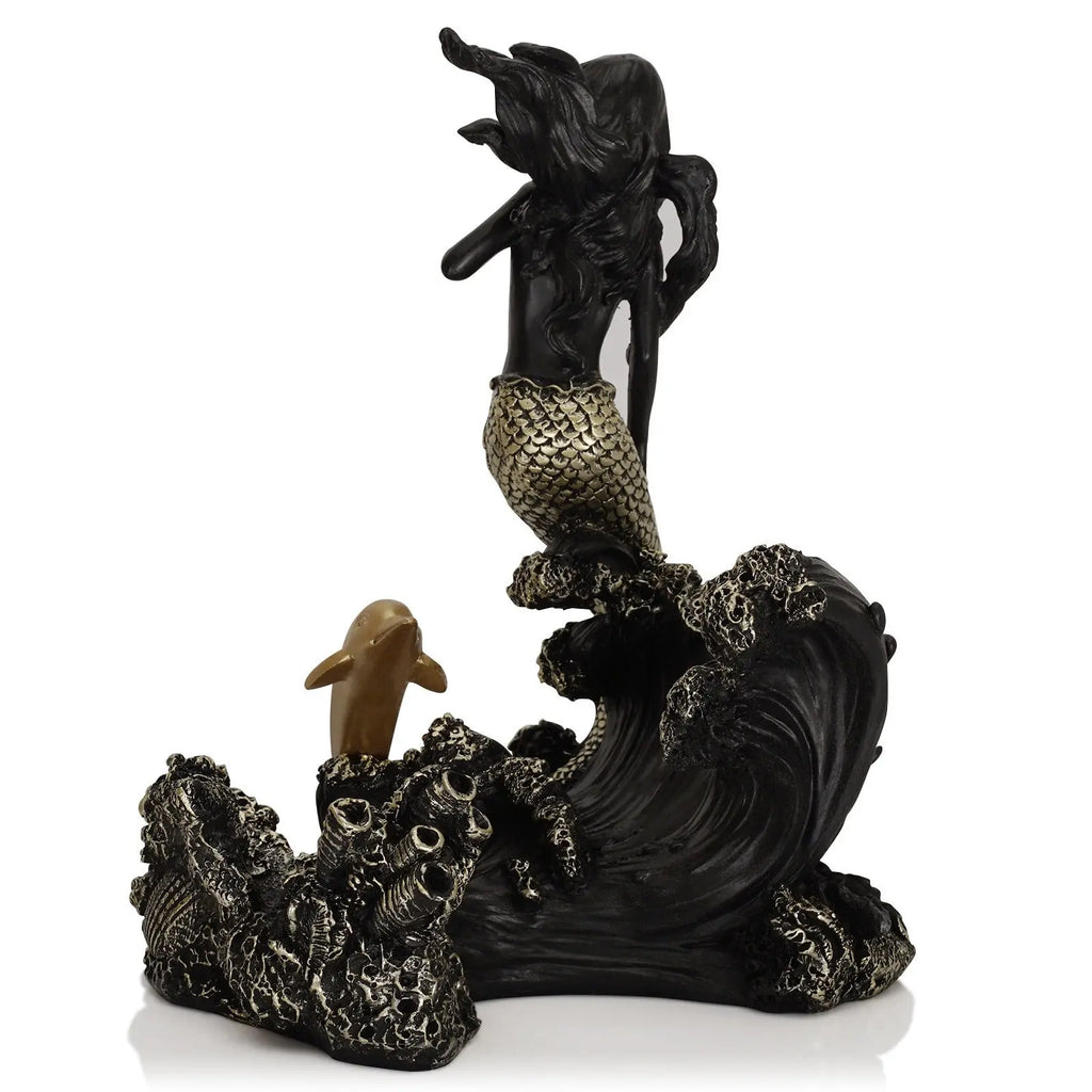 Mermaid resin decorative red wine rack ornaments eprolo
