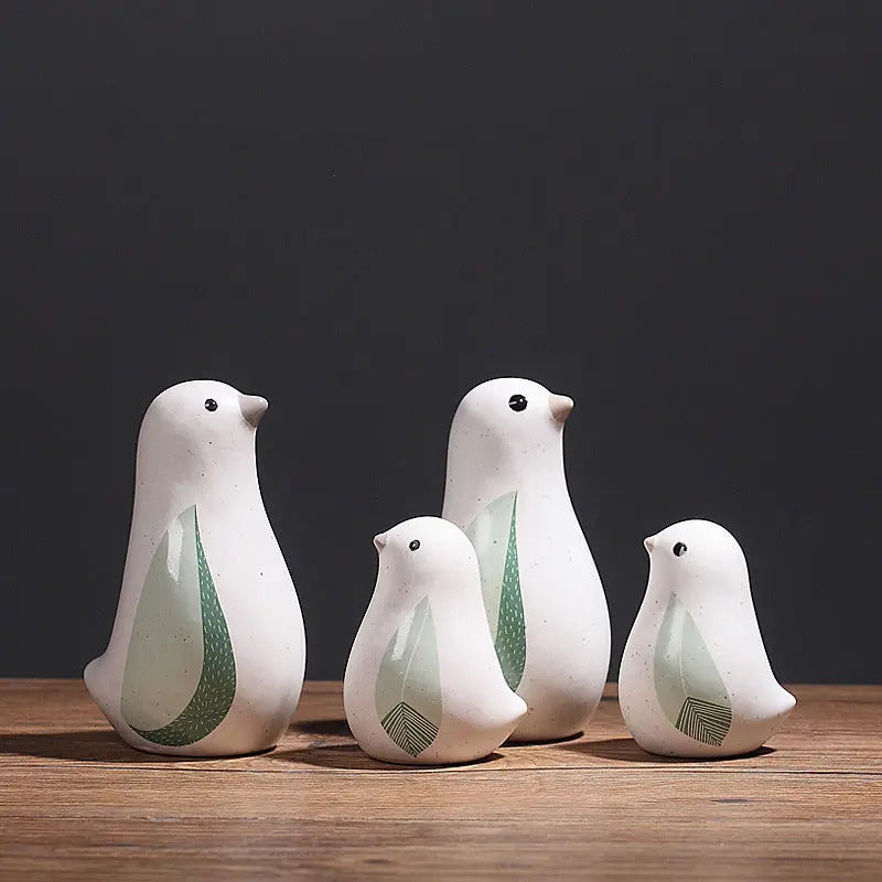 Home decoration small accessories Nordic creative cute ceramic bird ornaments Home living room Wine cabinet Room decoration eprolo
