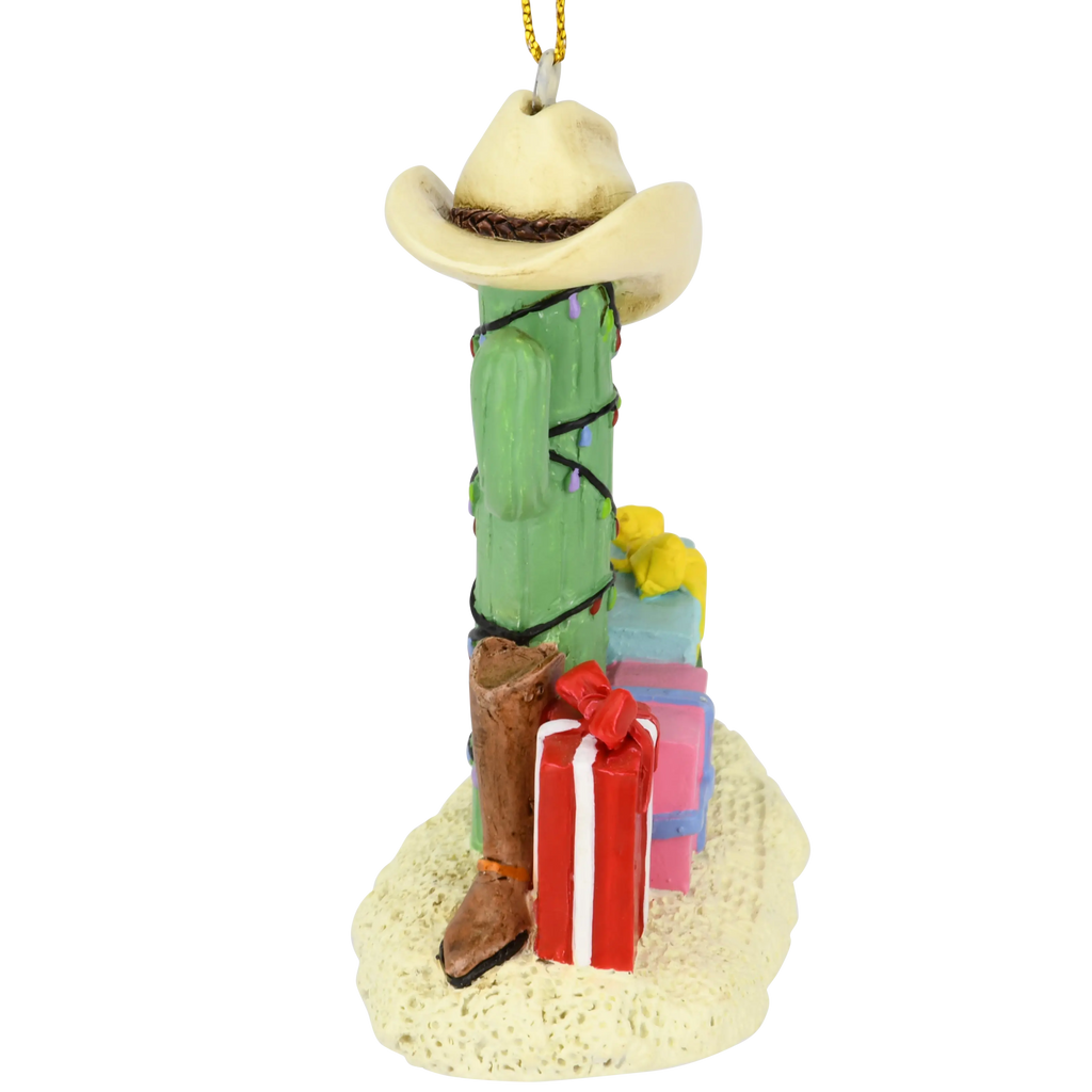 Cactus Christmas Tree with Cowboy Boots Cowboy Hats and Presents Ornament Tree Buddees Wholesale