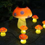 Solar mushroom LED light string outdoor courtyard garden