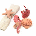 Hand-felted Seashore Napkin Rings, Set of Four Designs - Global Groove (T) Global Groove