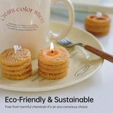 Cookie Shape Scented Candle Set 4PCS Coffee & Milk Aroma For Home Decor