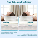 2 Pack Memory Foam Pillow, A Cooling Type Sleep Pillow Designed To Provide Neck Support When Lying On One's Side