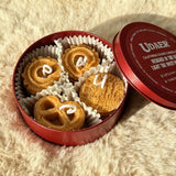 Cookie Shape Scented Candle Set 4PCS Coffee & Milk Aroma For Home Decor