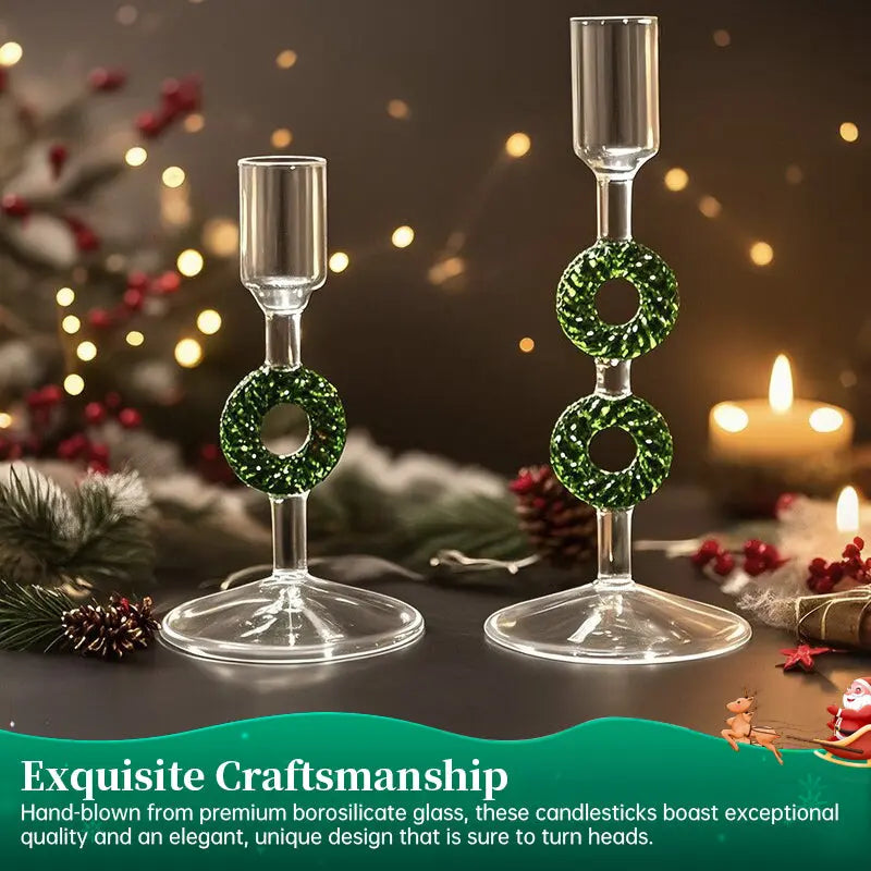Nordic Borosilicate Glass Candle Holder, Christmas Tree Tabletop Decor for Home eprolo