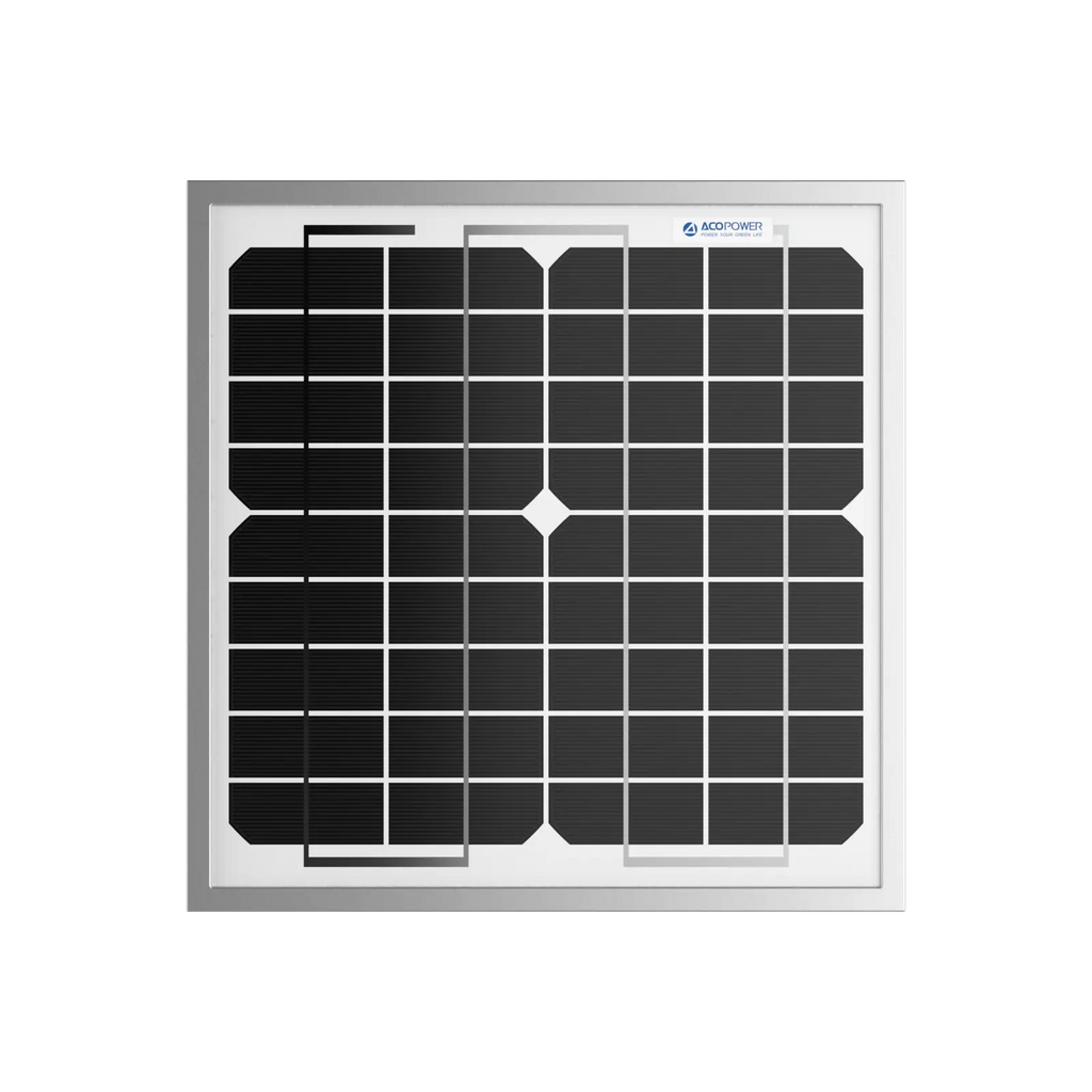 10 Watt 12 Volt Monocrystalline Solar Panel DC-ACOPower