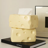 Cute Tissue Boxes Ceramic Cheese Shape Napkin Holder Storage Box