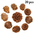 20PCS Wooden Natural Pinecone Christmas Tree Hanging DIY 3D Vivid Pine Cones Ornaments Party Christmas Decor Home Decors eprolo