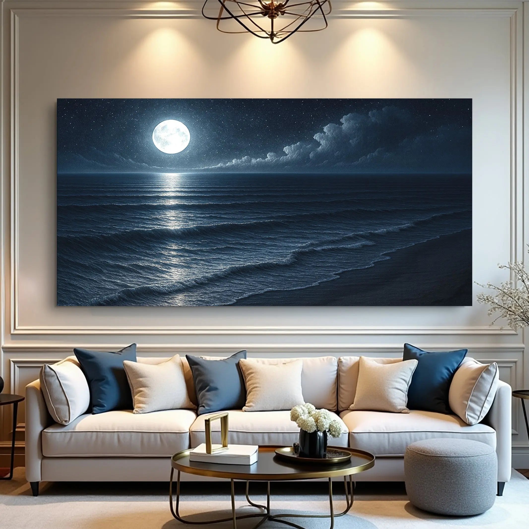 Beach Shoreline Coastal Wall Art Tailored Canvases