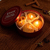 Cookie Shape Scented Candle Set 4PCS Coffee & Milk Aroma For Home Decor