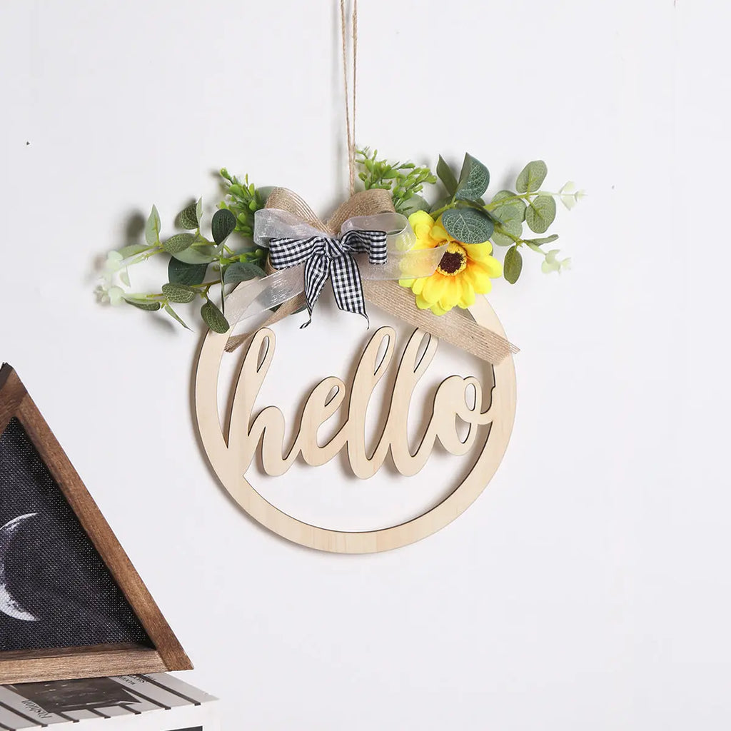 Living Room Bedroom Background Wall Decoration Pendant Layout Room Wall Hanging Plant Wrought Iron Wall Decoration Wood Panel Door eprolo