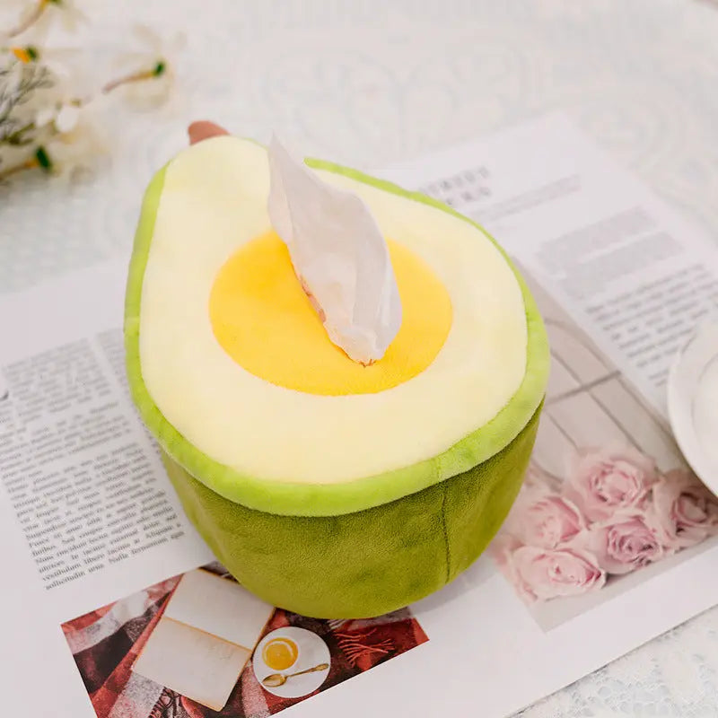 New Watermelon Pineapple Avocado Plush Fruit Tissue Box Car eprolo