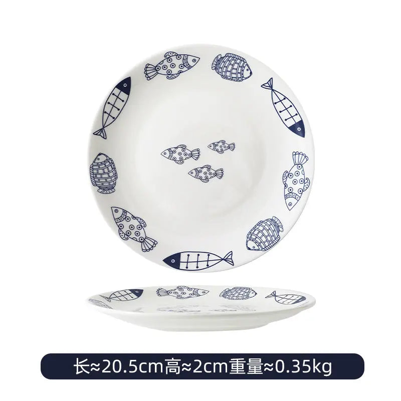 Home hand-painted ceramic plates, shallow plates, restaurant Western plates, breakfast plates, fruit plates, sk planes Hypersku