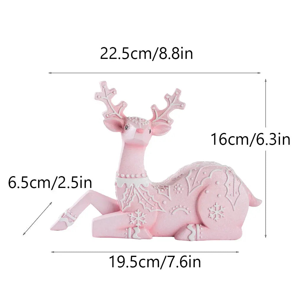 Christmas Deer Resin Ornament Furniture Decoration Craft  Decor eprolo