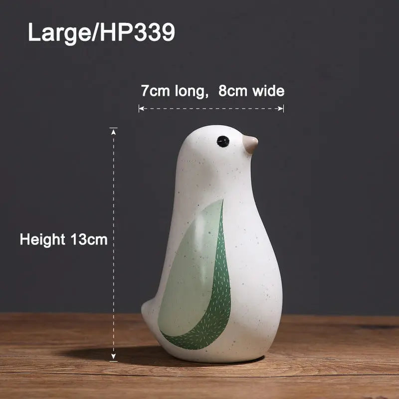 Home decoration small accessories Nordic creative cute ceramic bird ornaments Home living room Wine cabinet Room decoration eprolo