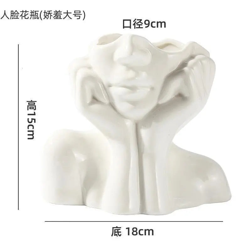 Human Body Ceramic Vase Human Shape Art Vase Nordic Home Decoration Ceramic Vase eprolo