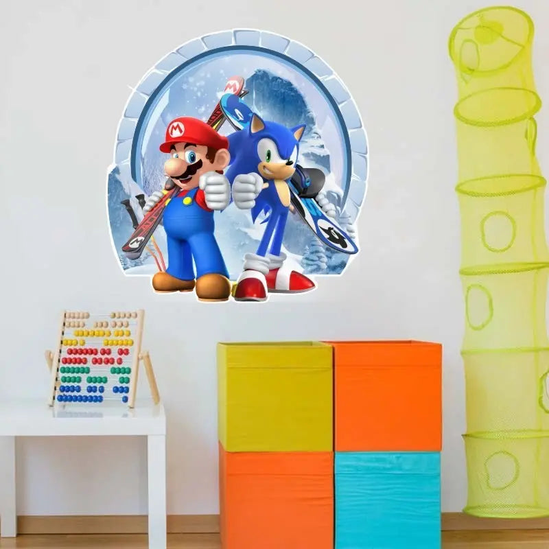 Sonic Mario cartoon stickers self-adhesive creative decoration. eprolo