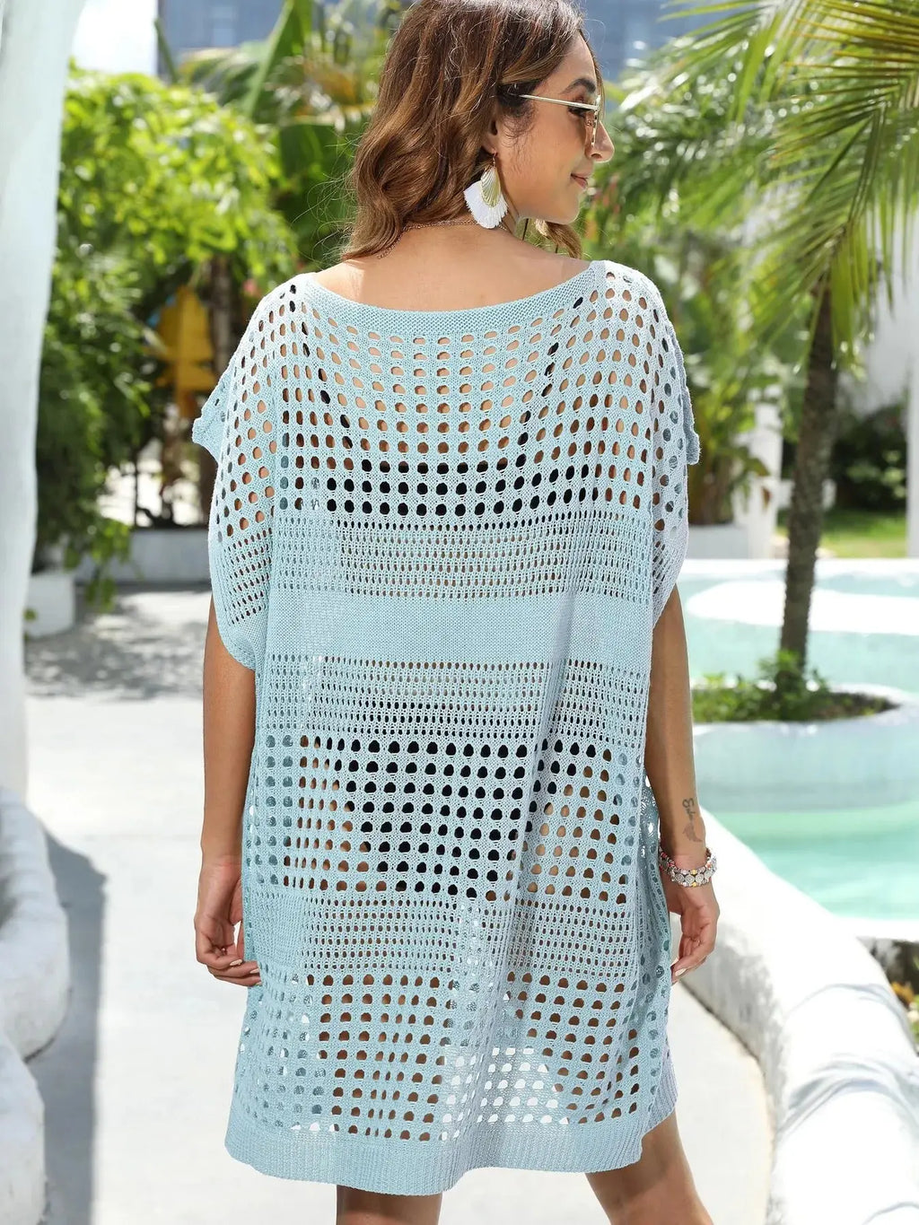 Crochet Knit Beach Cover Up Dress GMS