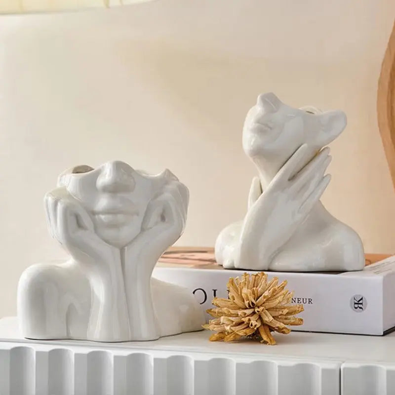 Human Body Ceramic Vase Human Shape Art Vase Nordic Home Decoration Ceramic Vase eprolo