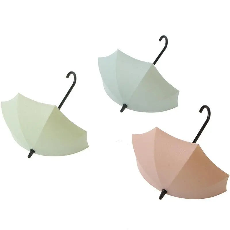 3Pcs/set Creative Umbrella Shape Hook Colorful Key Hanger Holder home Bedroom Wall decoration Accessories Wall Hanging Hooks Key Hangers Holder Towel Rack Multifunctional Hooks for Living Room Bedroom Stevvex