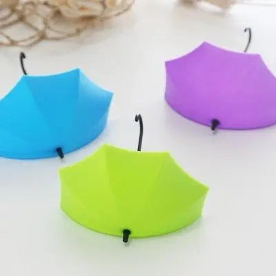 3Pcs/set Creative Umbrella Shape Hook Colorful Key Hanger Holder home Bedroom Wall decoration Accessories Wall Hanging Hooks Key Hangers Holder Towel Rack Multifunctional Hooks for Living Room Bedroom Stevvex