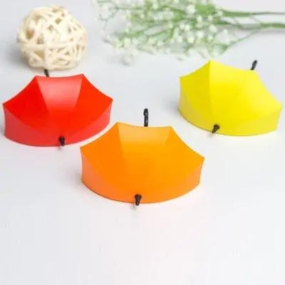 3Pcs/set Creative Umbrella Shape Hook Colorful Key Hanger Holder home Bedroom Wall decoration Accessories Wall Hanging Hooks Key Hangers Holder Towel Rack Multifunctional Hooks for Living Room Bedroom Stevvex