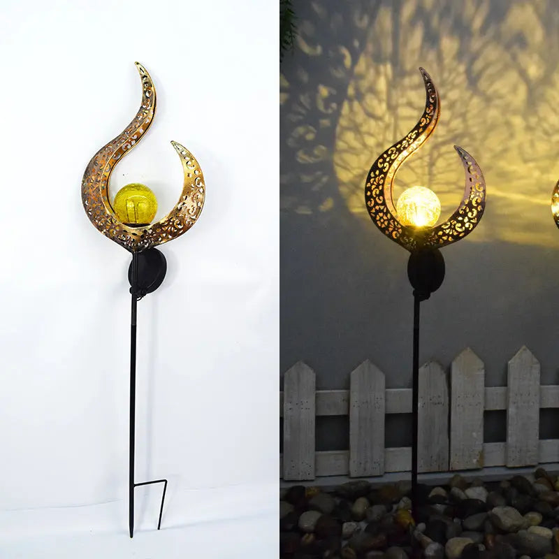 Outdoor Solar Lawn Lamp Moon Flame eprolo