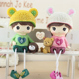 Cute Cartoon Resin Couple Hanging Feet Doll Desktop Ornaments Gift