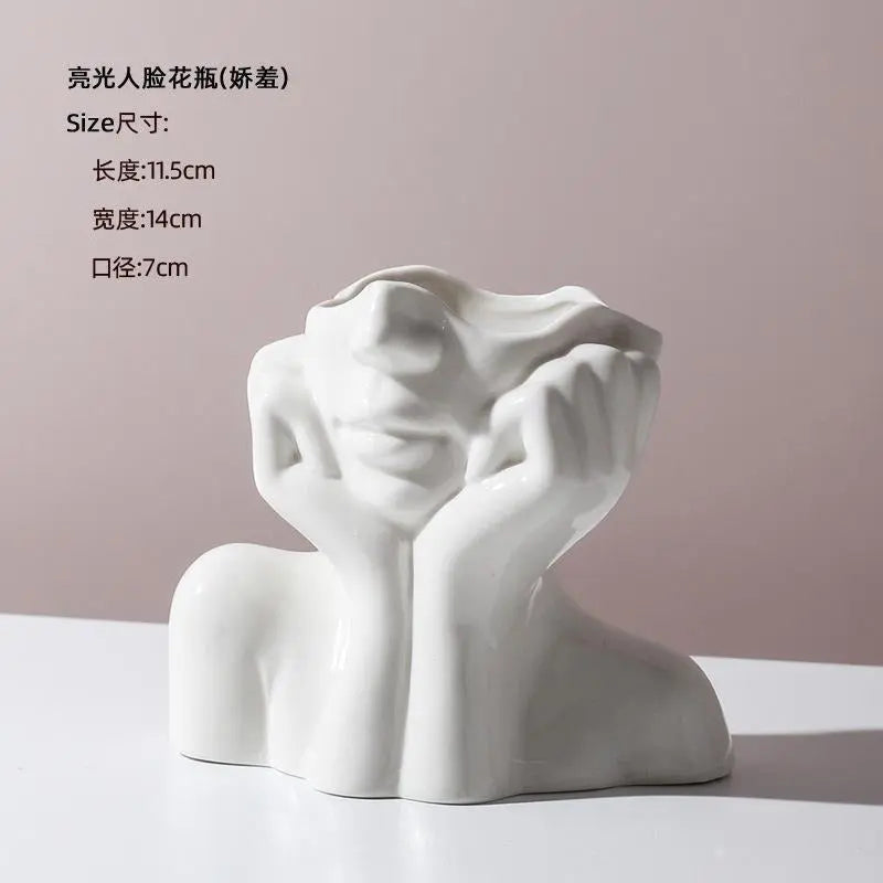 Human Body Ceramic Vase Human Shape Art Vase Nordic Home Decoration Ceramic Vase eprolo