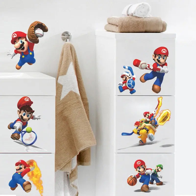 Super Mario Game Decorative Wall Sticker Length x Rectangular)
Material: Polyester
Weave Type Flat Woven
Item Weight 2.5 pounds stickers For Nursery Kids Room Decor Cartoon Home Decals Mural Art Playroom PVC DIY Decorations eprolo