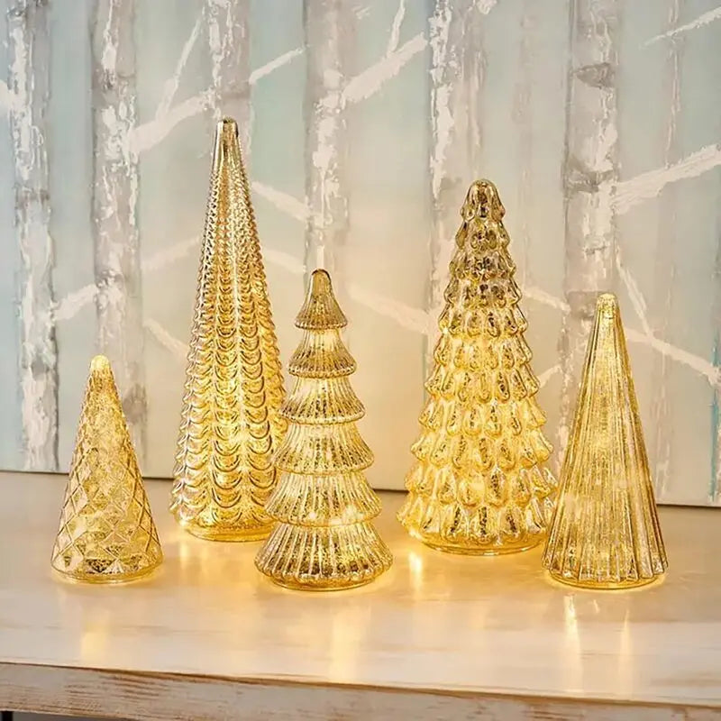 5-Piece Set 3D Printed Light-Up Trees with Upgraded LEDs for Tabletop Decor eprolo
