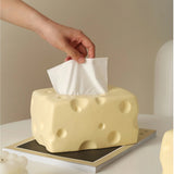 Cute Tissue Boxes Ceramic Cheese Shape Napkin Holder Storage Box