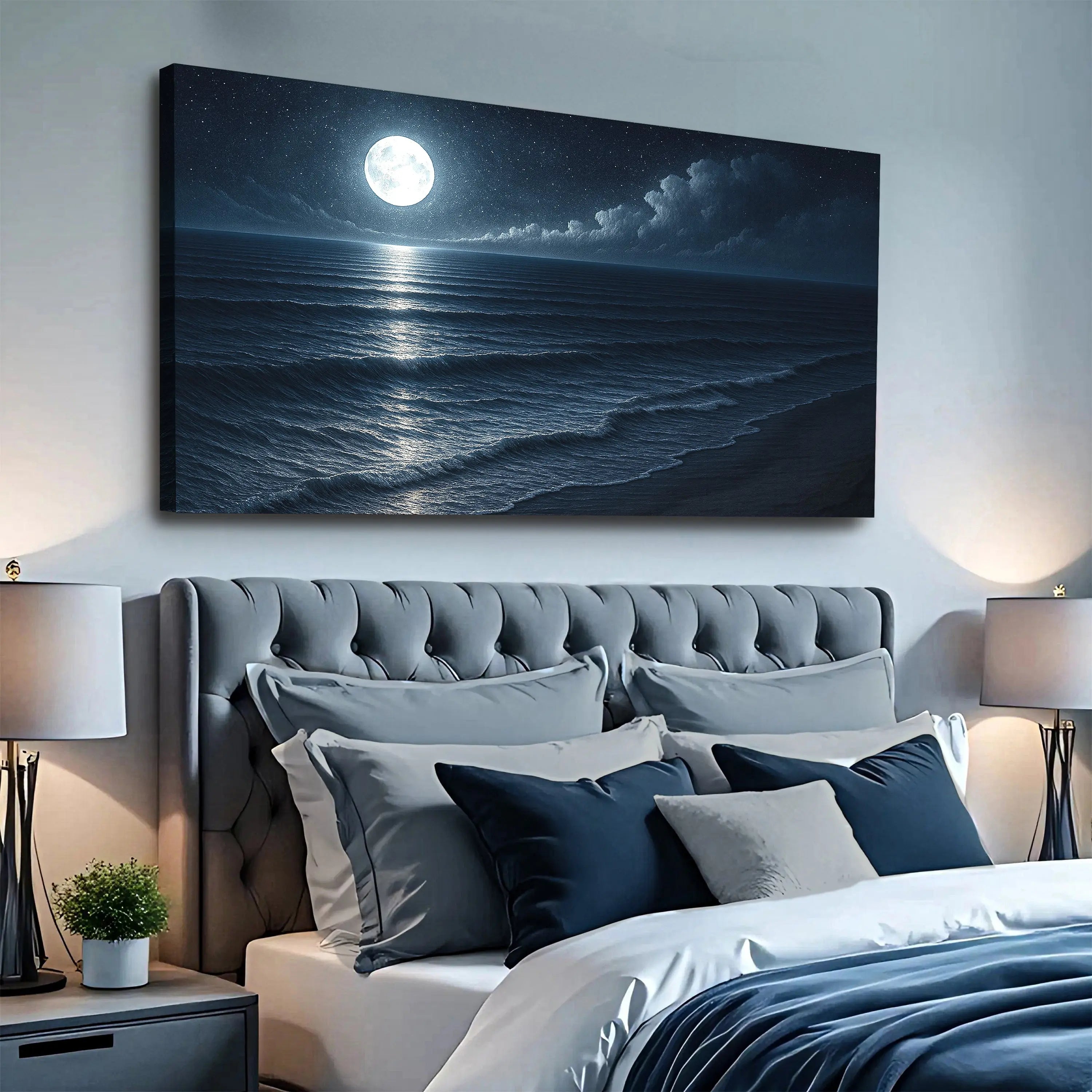 Beach Shoreline Coastal Wall Art Tailored Canvases