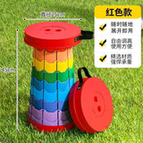 The folding and retractable stool can be adjusted as a portable stool for outdoor household queuing travel