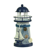 Lighthouse Candle Holder Mediterranean-style Iron Candle Holder Holiday Candlestick Home Wedding Party Family Decor S-779-0-818