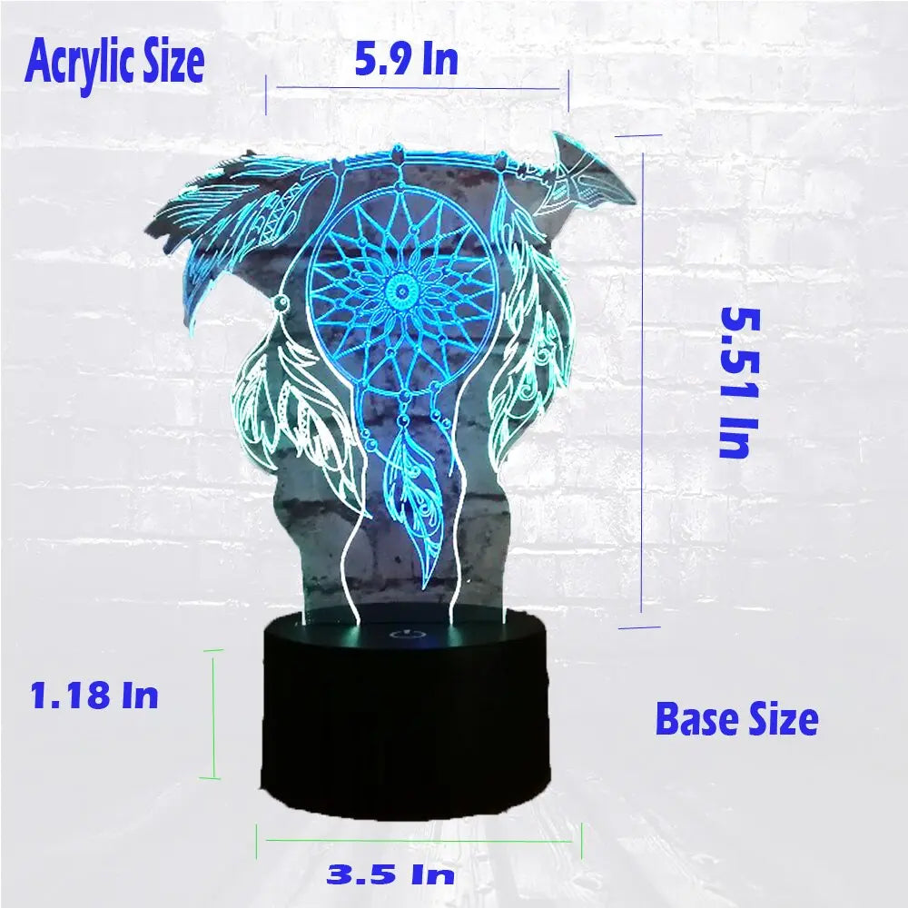 Table Lamp Switch Dream Catcher 3D Touch Night eprolo