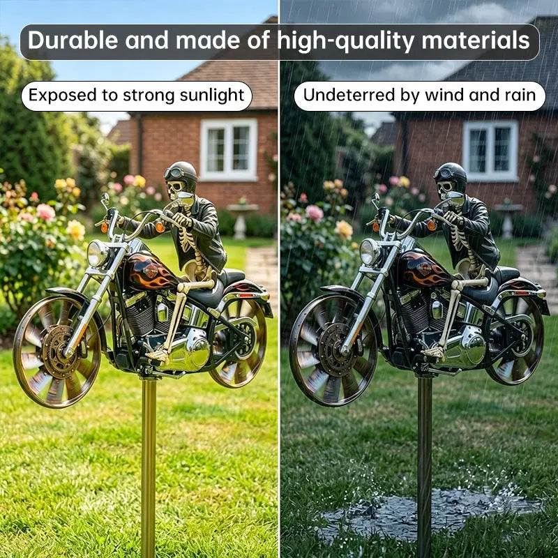 Motorcycle Wind Spinner Metal Decorative Pinwheel Windmill for Yard for Outdoor Patio Lawn Garden Landscape Backyard Art Decor eprolo