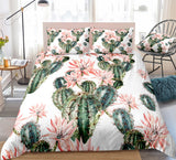 Home Textiles Bedroom Bed Sheets Pillowcases Cactus Succulent Three or Four Piece Sets