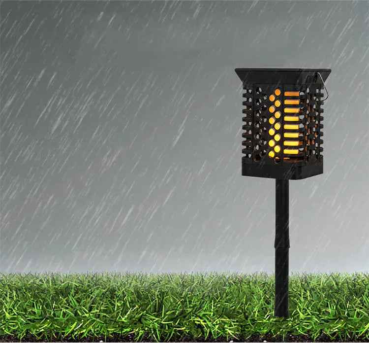 New Solar Flame Lamp Lawn Garden Lamp Abs Shell Anti-Aging Home Landscape Plug-In Light