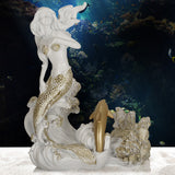 Mermaid resin decorative red wine rack ornaments