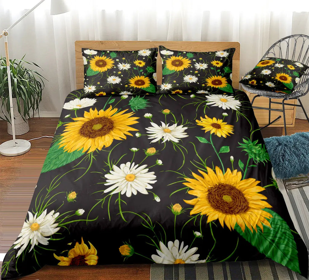 Flower home textile room bedroom bedding sunflower three or four pieces eprolo