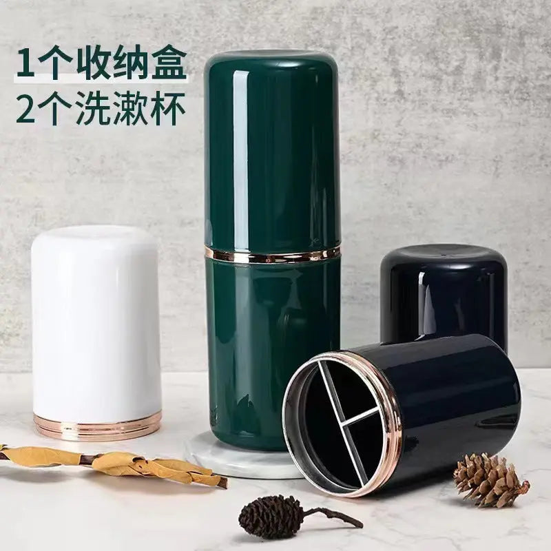 Portable travel toiletry cup, brush box, mouthwash cup and cream three-in-one Hypersku