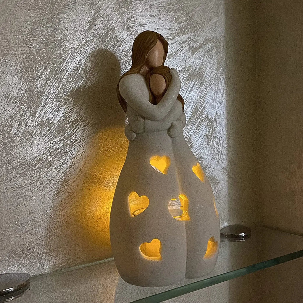 Mother's Day Ornament Candle Lampshade Warm Home Resin Ornament Statue eprolo