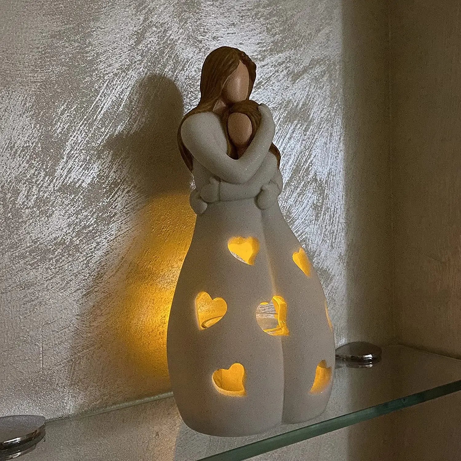 Mother's Day Ornament Candle Lampshade Warm Home Resin Ornament Statue eprolo