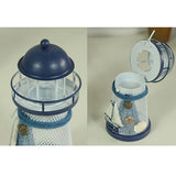 Lighthouse Candle Holder Mediterranean-style Iron Candle Holder Holiday Candlestick Home Wedding Party Family Decor S-779-0-818