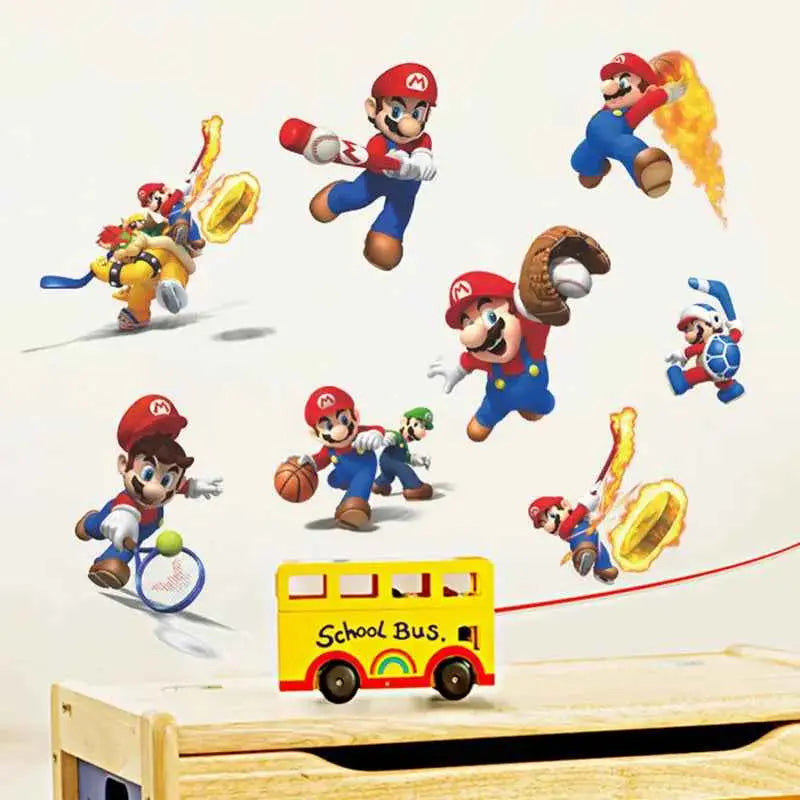 Super Mario Game Decorative Wall Sticker Length x Rectangular)
Material: Polyester
Weave Type Flat Woven
Item Weight 2.5 pounds stickers For Nursery Kids Room Decor Cartoon Home Decals Mural Art Playroom PVC DIY Decorations