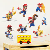 Super Mario Game Decorative Wall Stickers For Nursery Kids Room Decor Cartoon Home Decals Mural Art Playroom PVC DIY Decorations