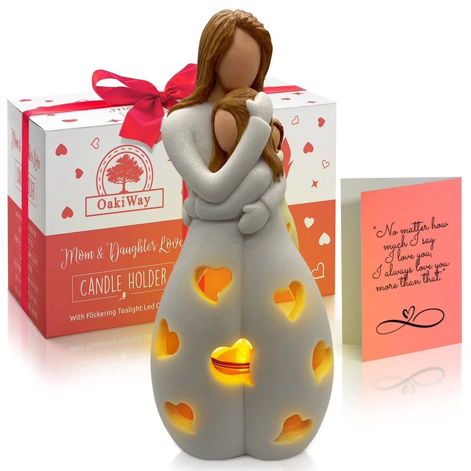 Mother's Day Ornament Candle Lampshade Warm Home Resin Ornament Statue eprolo